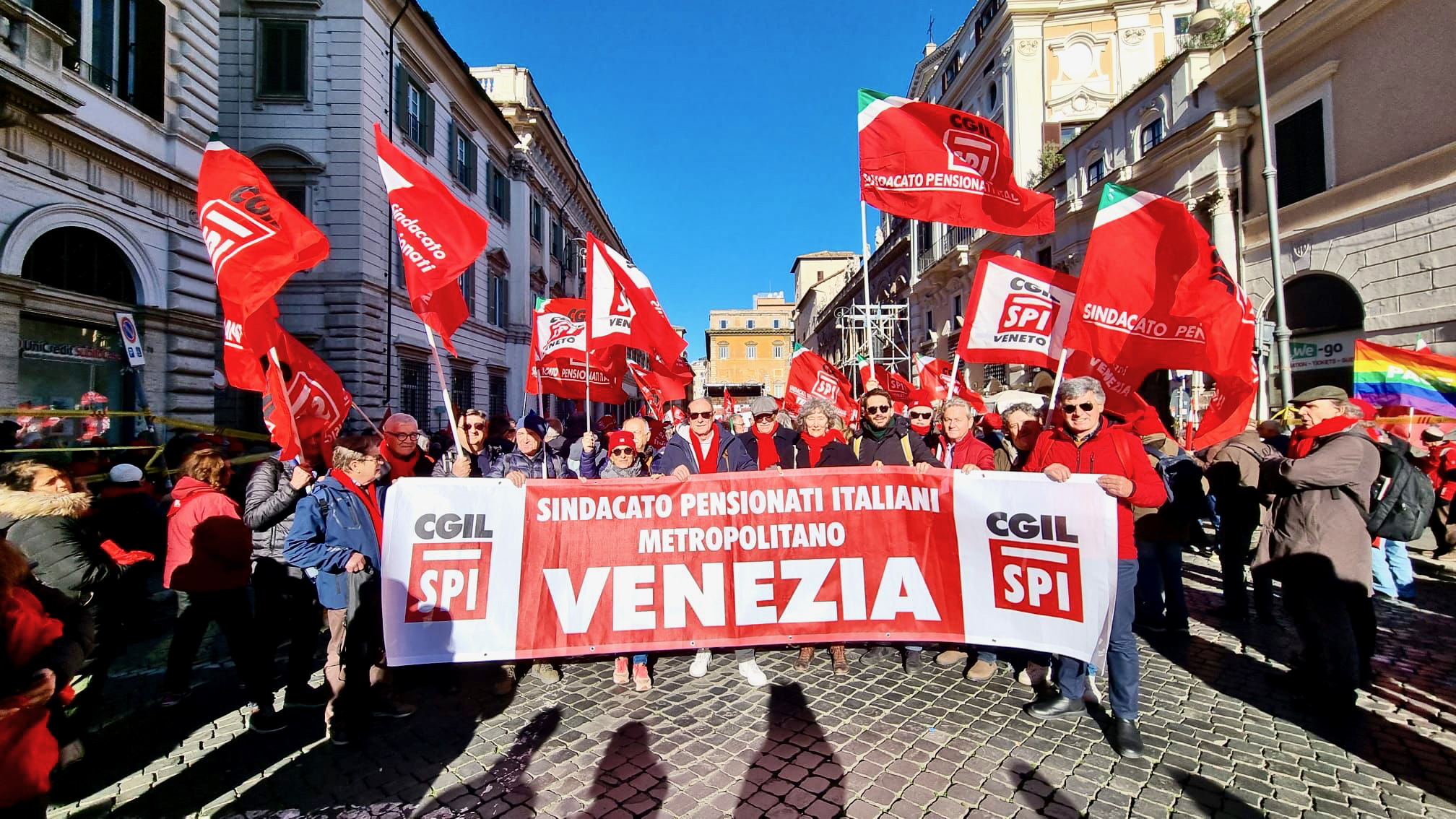 manifestazione nazionale contro il taglio delle rivalutazioni del 15 dicembre 2023